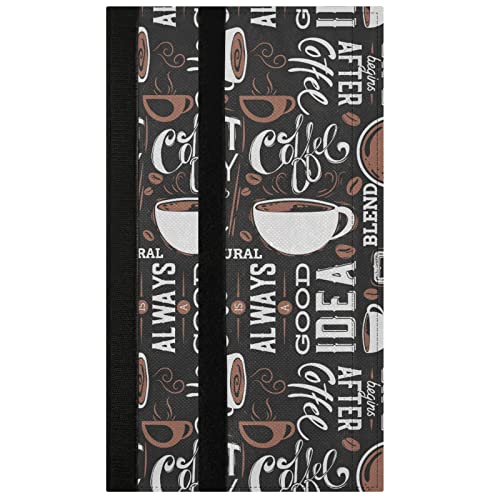 Oarencol Coffee Theme Beans Pattern Refrigerator Door Handle Covers Set of 2 Kitchen Appliance Decor for Fridge Oven Dishwasher