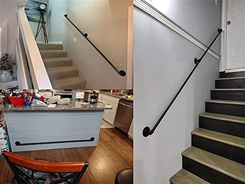 Rampe d'escalier pour marches extérieures en fer forgé avec fixation - 5