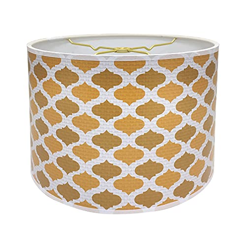 Image of Royal Designs, Inc. Trendy Decorative Handmade Drum Shade, Made in USA, 10in, HBC-8028-10, Two Tone Camel