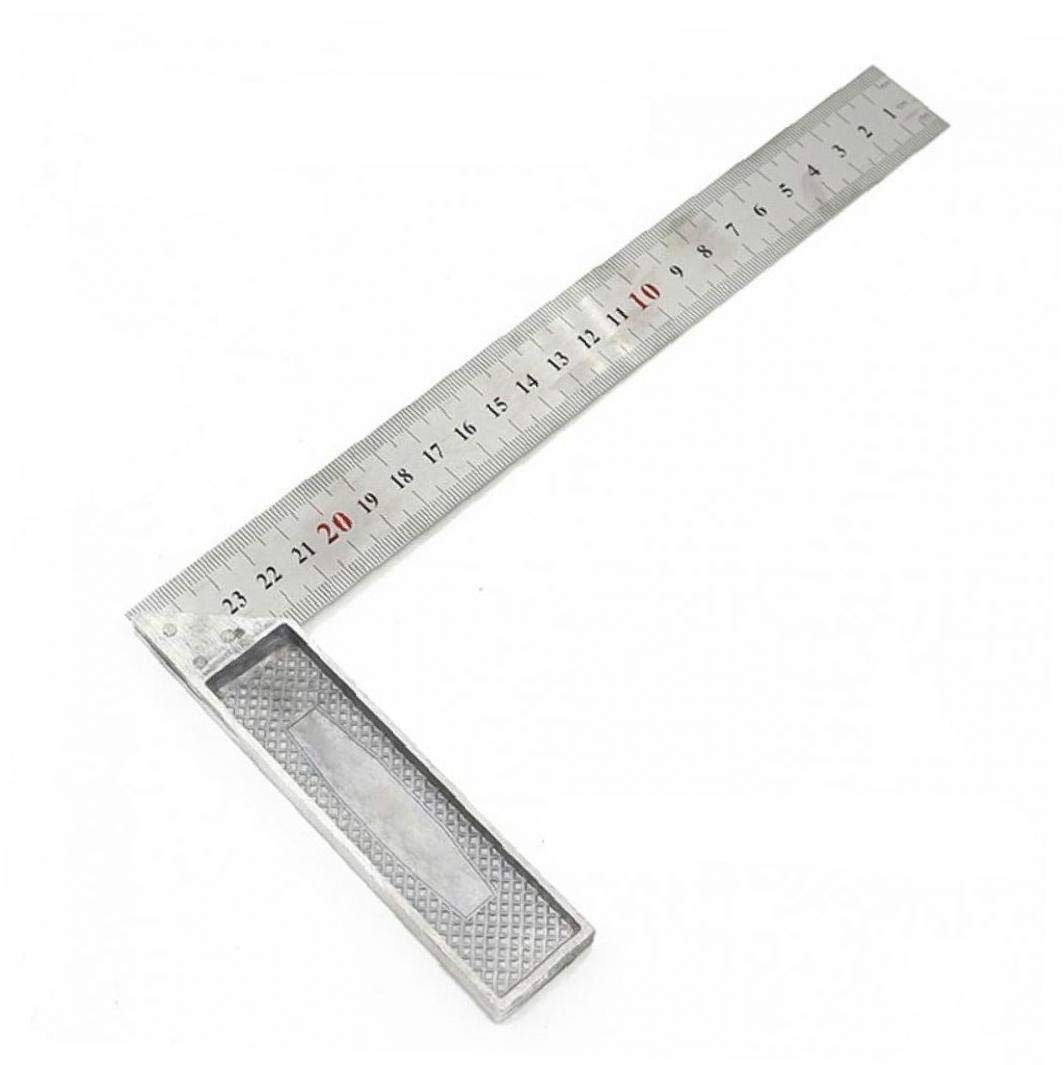 Byfri Silver 90 Degree Try Square 30Cm/1Mm Engineers Wood Measuring Tool Metal Steel Right Angle Ruler