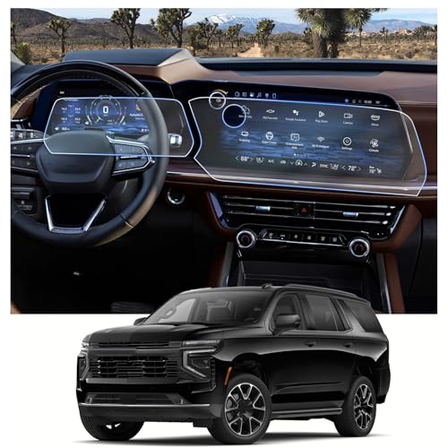 Image of CDEFG 4Pcs for 2025 2026 Chevy Tahoe Suburban Screen Protector | for 2025 2026 Chevrolet Tahoe Suburban Accessories 17.7 inch Touchscreen & 11 inch Dash Nano Screen Cover HD Clear