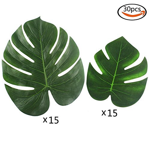 OUTUXED 30PCS Tropical Leaves (14