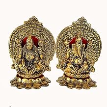 Wonder Care Lakshmi Ganesh Idol for Diwali | Lotus Style Ganesh Laxmi | Home & Office Decoration | Puja Statue