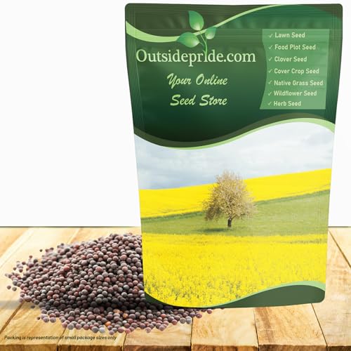Outsidepride White Mustard Seeds for Planting - 5 lb Annual Cover Crop Seeds w/Deep Root System, High Protein Forage, Ideal for Soil Fertility, Crop Rotations, & Livestock Nutrition