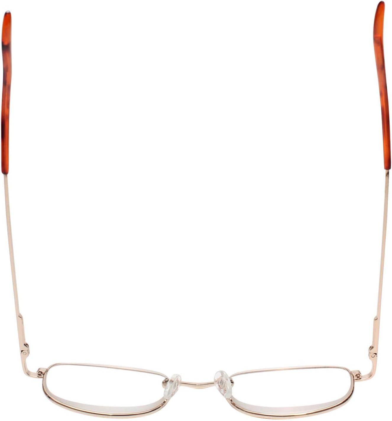 Calabria Telben Designer Metal Oval Reading Glasses Gold Tortoise Havana Men Women Trendy Readers Stylish Modern Eyeglasses