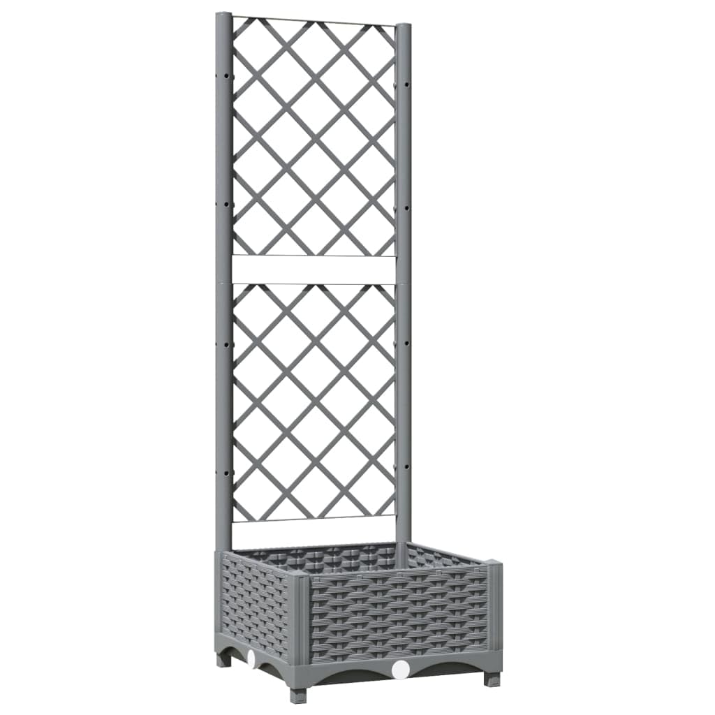vidaXL Garden Planter Light Grey 40 x 40 x 121.5 cm