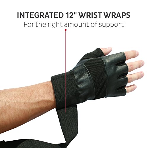 Image of Nordic Lifting Weight Lifting Gloves with 12 inch Wrist Wraps - Workout Gloves with Wrist Support for Men & Women, Cross Training, Powerlifting, Gym & Fitness Protection, Durable Grip & Comfort Fit
