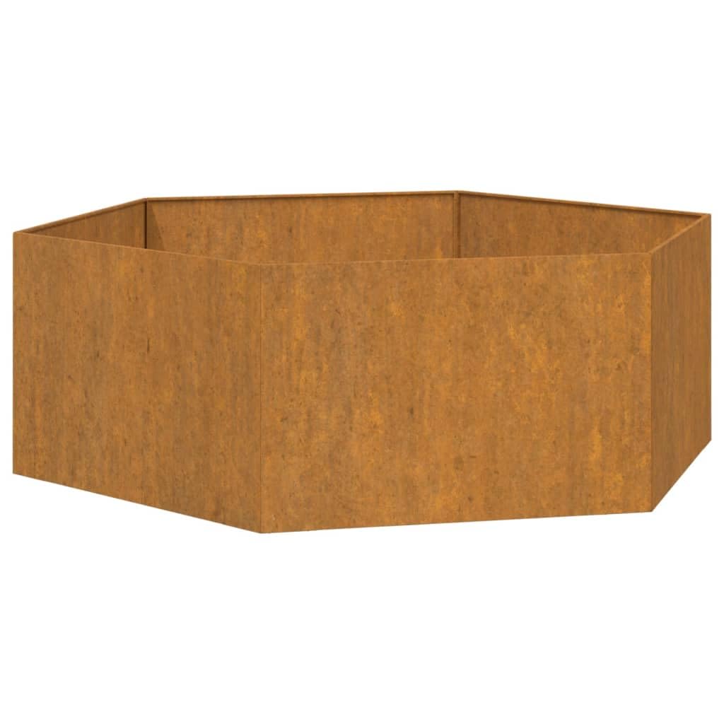 vidaXL Jardinera de Acero corten Oxidado 138x120x45 cm, Maceta, arriate Elevado, Soporte para macetas, macetero, bancal Elevado, Soporte para Plantas