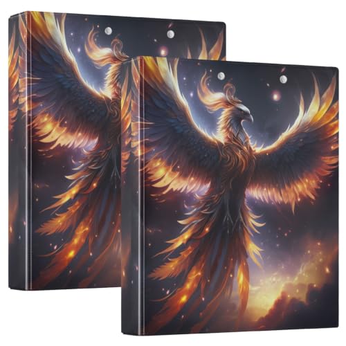 Classeur 3 anneaux Phoenix coloré avec presse-papiers pour bureau