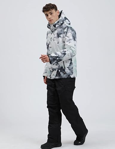 Miniatura 3 de Conjunto de chaqueta y pantalones de esquí para hombre traje de nieve impermeable cálido para exteriores chaquetas de snowboard de invierno traje de