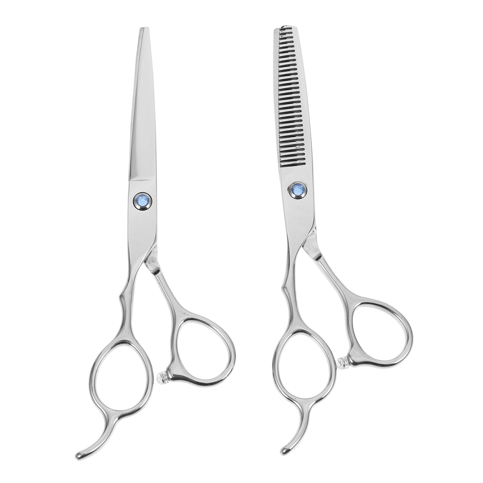 OUNONA Tijeras para Cortar el Pelo Juego de 2 Tijeras 6 Pulgadas Acero Inoxidable Ergonómicas Ligeras para Peluquería y Barbería Profesional