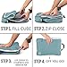 Large Compression Packing Cubes for Travel-Packing Cube Luggage Organizers 7 Piece Set for Checked Luggage-Ultralight, Expandable/Compression Bags by TRIPPED Travel Gear (DustyTeal/White)