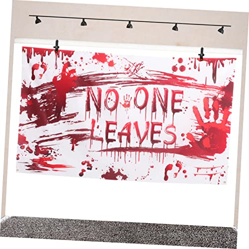 PartyKindom 2 Peças Banner De Halloween Cortina De Adereço Blm Cenário De Assustador Cortina Sangren
