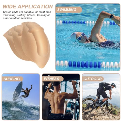 3Pcs Bulge Enhancer Men, Sponge Bulge Enhancing Underwear, Perfect for Swimming Boxers, Briefs, Thongs, Shorts Floating Fish Koi Fish Decor Little Beige3