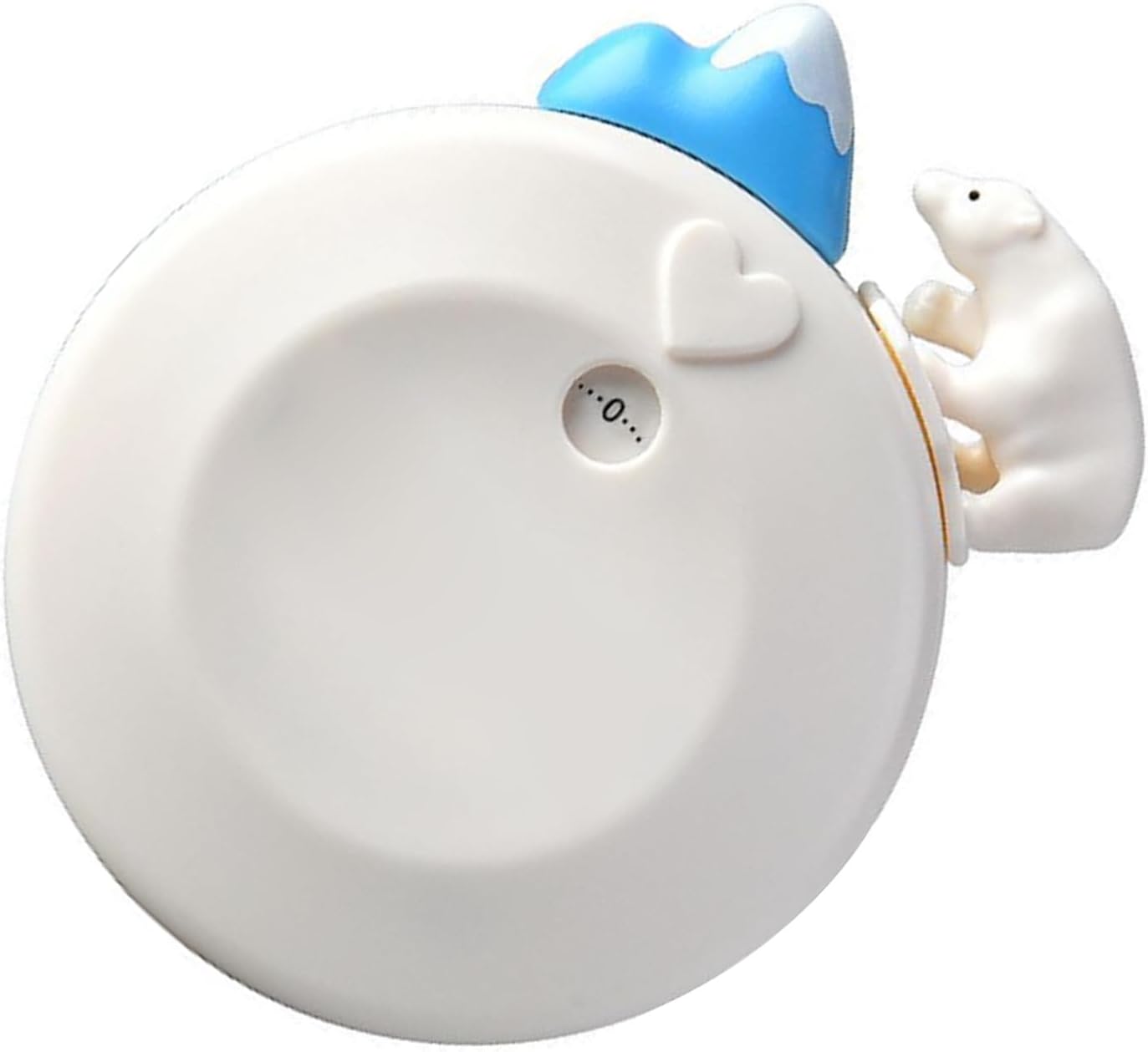 Pilipane Cartoon Bear Kitchen Timer Mechanical Timer Alarm Reminder Timer Countdown Tool for Home Cooking and Study (White)