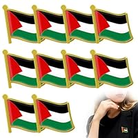XPEX 10 Pezzi Bandiera Palestina Badge, Palestine Nazionale Pin, Distintivi in Metallo, perni di bandiera palestinese, Pennello Palestinese Distintivo per spillo