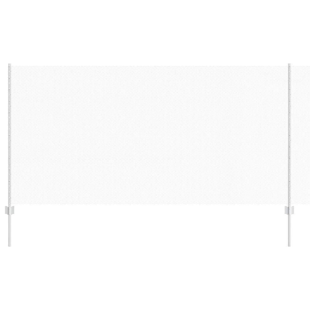 Steel Garden Fence Panel Set with Posts 1.2 x 25m Silver Outdoor Privacy Screen for Patio Terrace Boundary Decorative Mesh Roll
