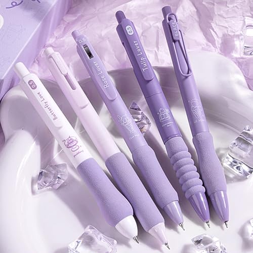 Set de 5 bolígrafos gel retráctiles, punta fina 0.5 mm miniatura 6
