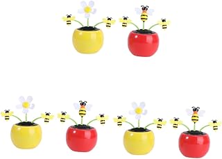 NOLITOY 6 Pçs Mini Dash Girl Mini Bonecas Carro Dançando Flor Mini Painel Boneca Dançando Girassol Enfeites De Carro Enfeites Boneca Bobblehead Balançando Carro Balançando Cabeça Dançando