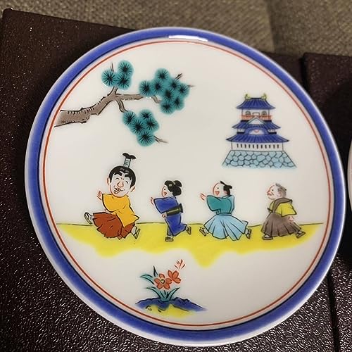 ??????? Ken Shimura Exhibition Kutani Ware Stupid Mamezara Uncle Hitomi Grandma Bean Plate 3 Types