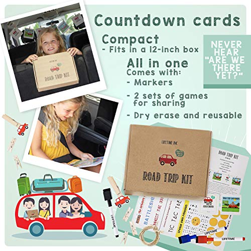 image for L LIFETIME Road Trip Travel Games Activities - Dry Erase Countdown Car