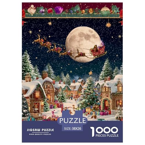 Papá Noel 1000 Piezas Rompecabezas Juego Educativo Clásico Navidad Puzzles Desafío De Color para Adultos Y Niños 38x26cm/1000pcs
