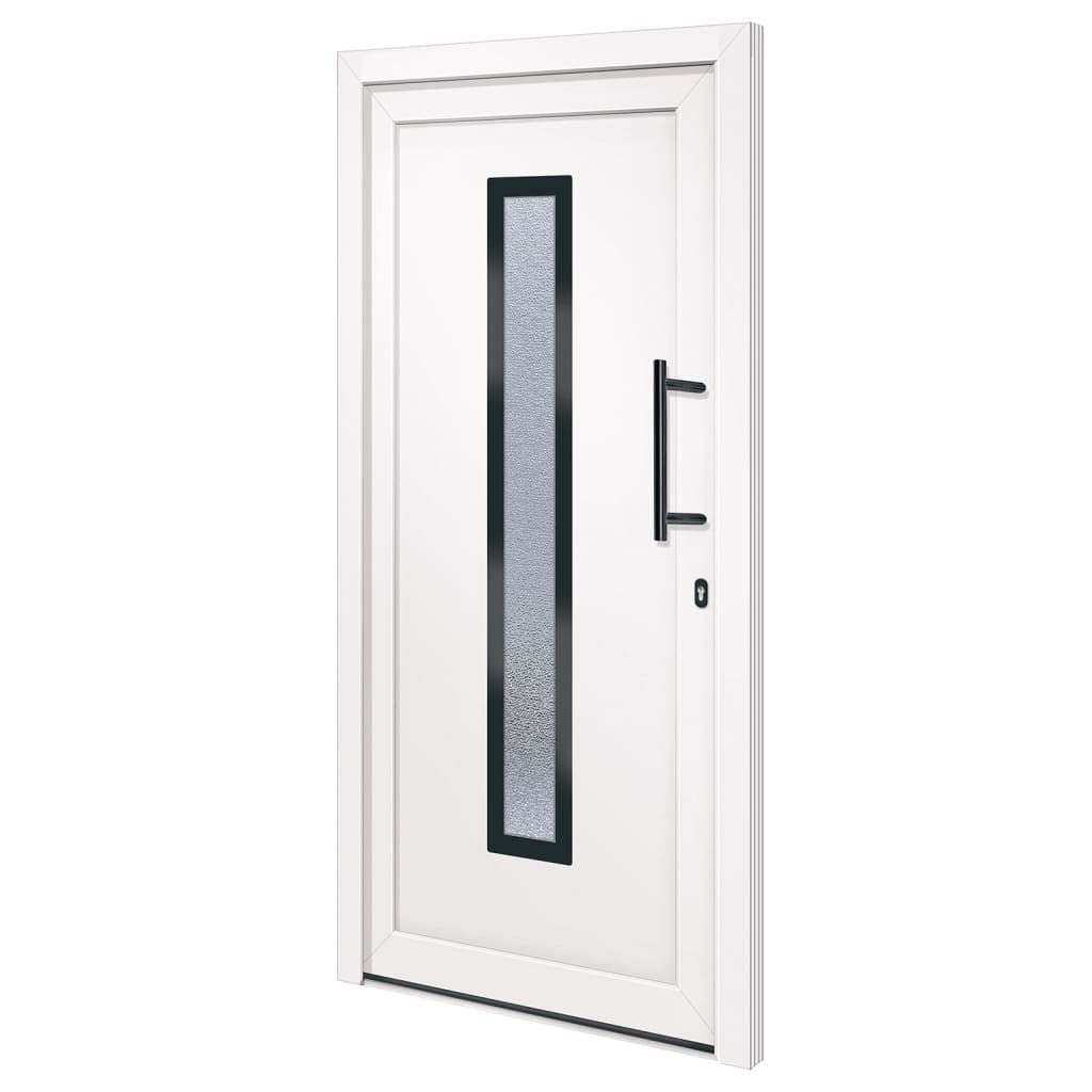 Porte d entrée Blanc 98x200 cm PVC