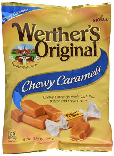 WERTHER'S ORIGINAL Chewy Caramels, 5.0 Ounce Bags (Pack of 12), Bulk Candy, Individually