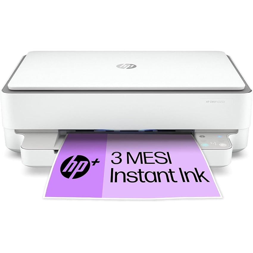 Immagine del prodotto HP Envy 6020e 223N4B, Stampante Multifunzione a Getto d'Inchiostro A4 a Colori, Stampa Fronte e Retro Automatica, 20 ppm, Wi-Fi, HP Smart, 3 Mesi di Inchiostro Instant Ink Inclusi con HP+, Bianca