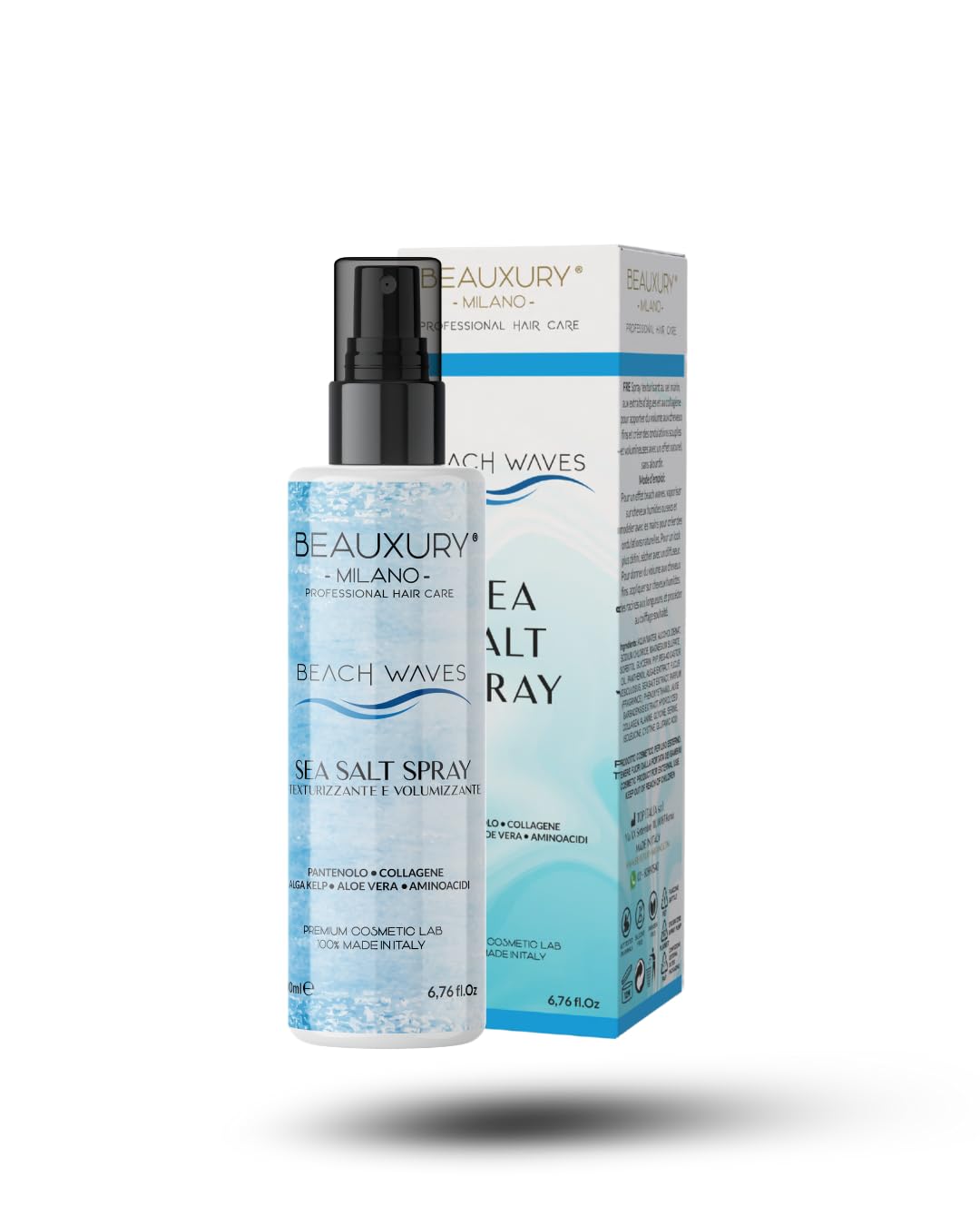 Beauxury Milano Spray Volumizzante Sale Marino 200 ML Idratante e Texturizzante