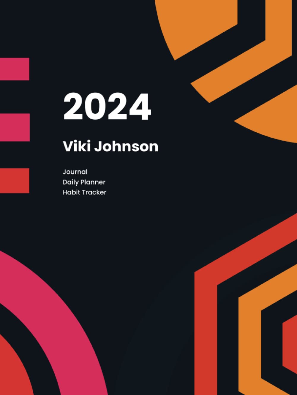 Journal Daily Planner Viki Johnson 2024 avec suivi des habitudes au quotidien