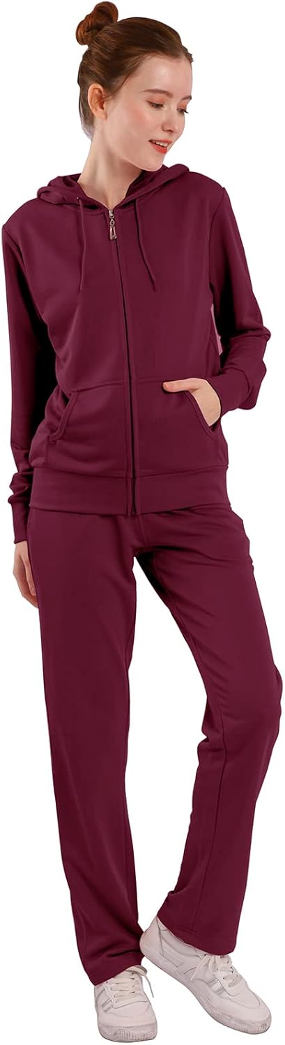 LeeHanTon Womens Sweatsuits Set 2 Piece Jogging Suits Zip Hoodie Sweatpants Tracksuit Training Outfits - Image 6