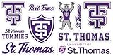 University of St. Thomas Officially Licensed College Sticker Multipack - 10-Pack School Spirit Decal Set