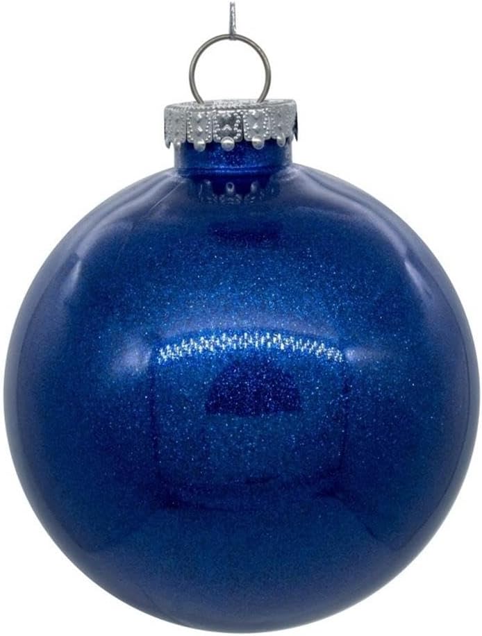 Vickerman 3" Clear Ball Christmas Ornament with Fuchsia Glitter Interior.