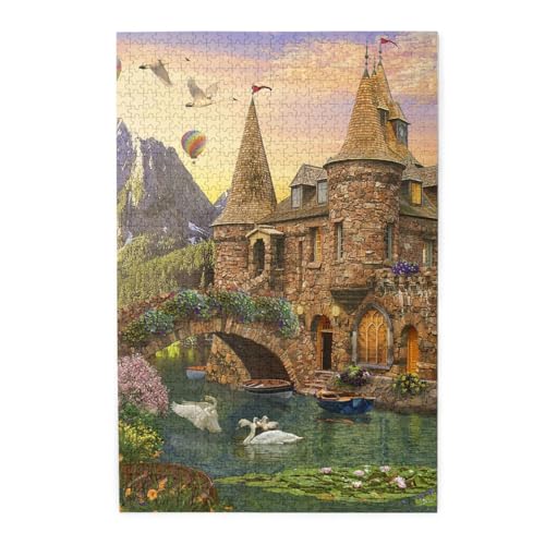白鳥の城 1000ピース ジグソーパズル 大人向け難しい 破片なし カチっとハマる 誕生日 おしゃれ インテリア ギフトハウス (75×50cm)