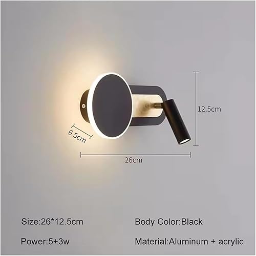 Miniatura 2 de Aplique de pared LED moderno, lámpara de noche con interruptor, luminaria Interior para estudio, habitación de hotel, luz de lectura, foco