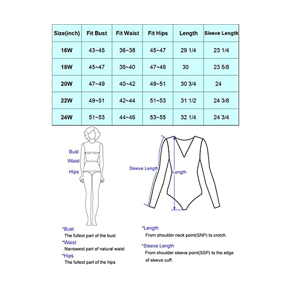 Hanna-Nikole-Womens-Plus-Size-See-Through-Bodysuit-Sheer-Long-Sleeve-Jumpsuit Hanna Nikole Women Plus Size Bodysuit Long Sleeve Leotard Top Basic Stretchy Jumpsuit 18W