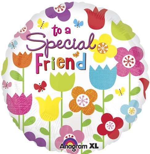 Single Source Party Supplies - 18" To A Special Friend Birthday Party Decoration Supply Mylar Foil Helium Balloon