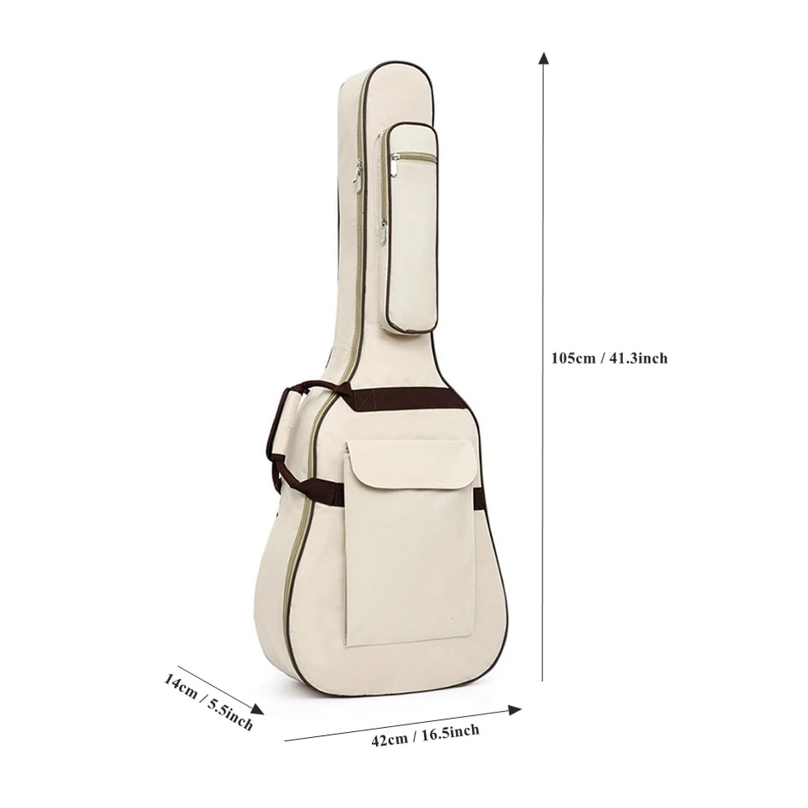 Mochila for guitarra eléctrica de 40/41 pulgadas, tela Oxford 600D, acolchado grueso, impermeable, bolsa for concierto acústico con correa for el cuello(Brown)