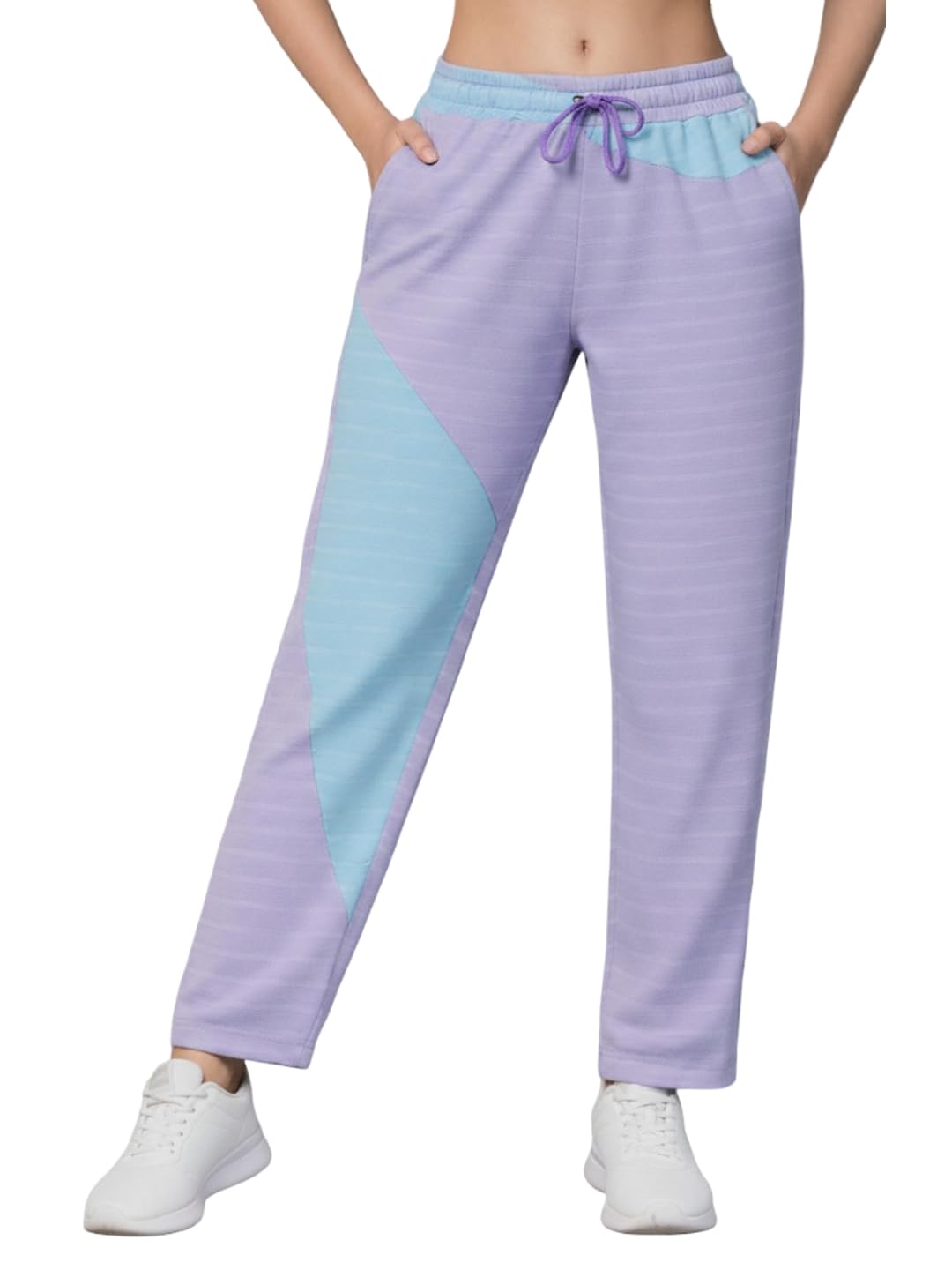 uzarus Women’s Premium Colorblock Trackpants – Soft Comfort, Modern Fit & Everyday Active Style with 2 Side Pockets-picture-46