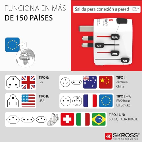 Adaptador universal de viaje para usar secador y PC en el hotel 4