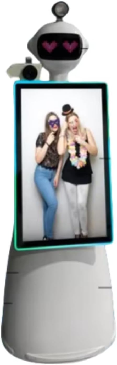 360 Photo Booth, Social Media Sharing Selfie Kiosk with AI Color Printing, Instant Upload & Cloud Gallery for Wedding Birthday Party Business Event