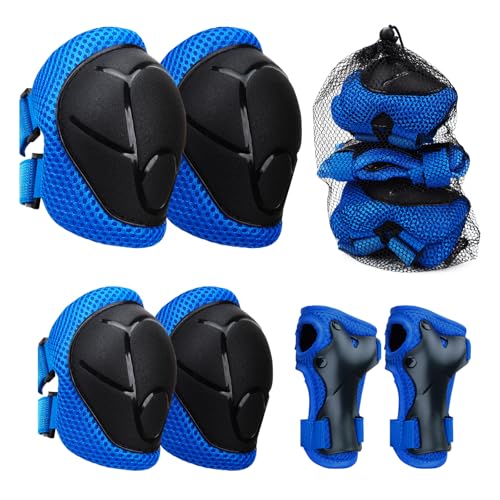 Knieschoner Kinder, 6 in 1 Schoner Inliner Jungen...