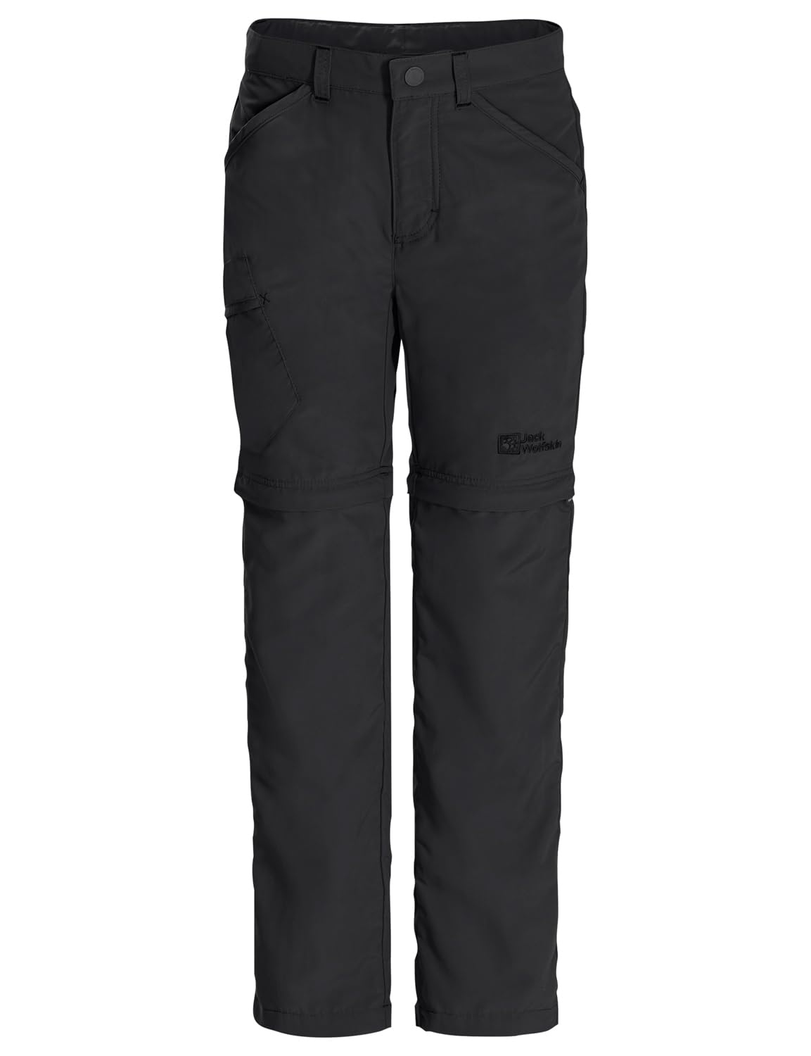 Jack Wolfskin SAFARI ZIP OFF PANTS K, Unisex children Outdoor trousers, black, 152 -