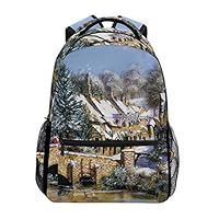 Pug Donuts Pattern Backpack Students Shoulder Bags Travel Bag College School Backpacks for Men and Women