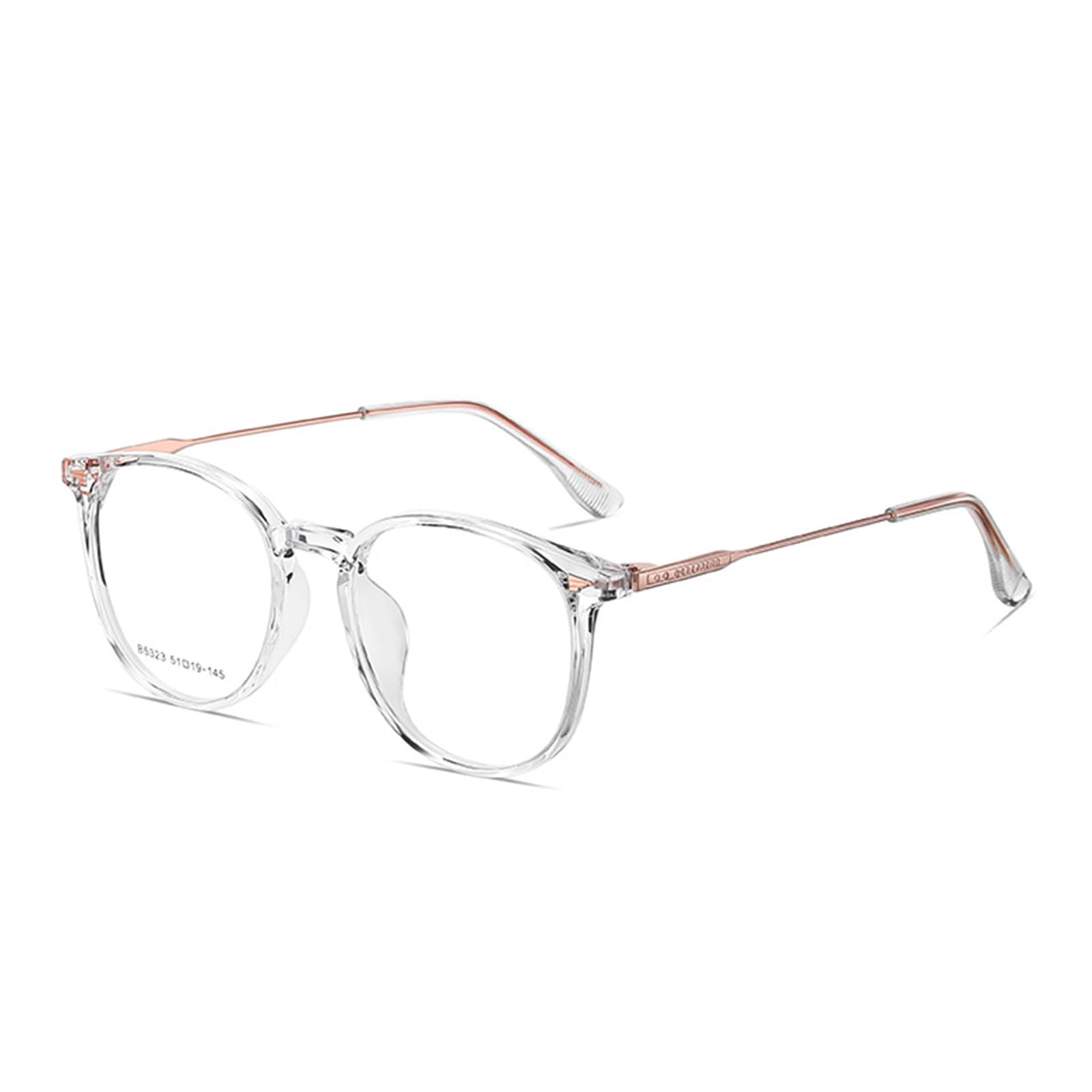 Gafas Luz Azul para Mujer Hombre, Gafas Filtro Antifatiga Anti-luz Azul Y Gafas Bloqueo Luz Azul contra UV Gafas para Ordenador Redondo Clásico Montura TR90,D