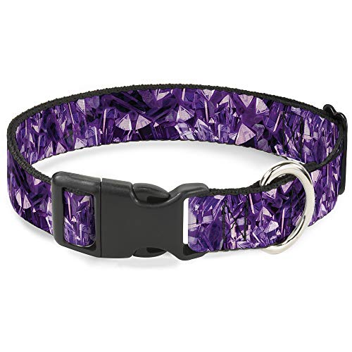Collier clip plastique avec cristaux pourpres Buckle Down ajustable medium - 2