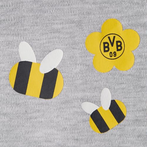 Borussia Dortmund BVB Body Bienen, Logo grau Gr. 62/68