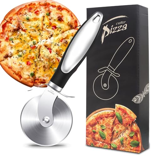 Pizzaschneider,Pizza cutter,Pizza roller Pizza wiegemesser Leicht zu schneiden und zu reinigen für Pizza, Kuchen, Waffeln, Teig und Mehr