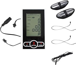 Monitor de bicicleta estática velocímetro para bicicleta estática ou treinador elíptico, tela de substituição para compu...